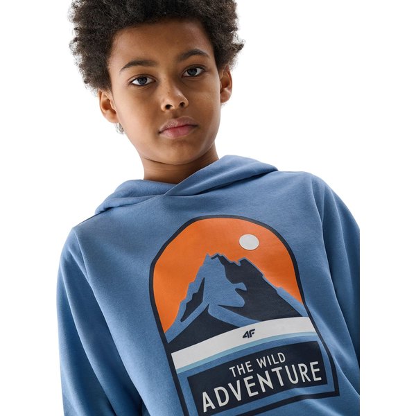 Bluza chłopięca 4FJWSS24TSWSM0933 4F - niebieski