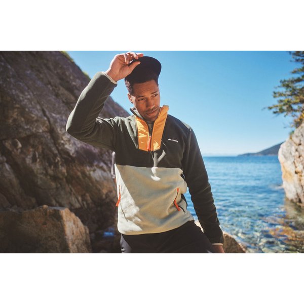 Bluza polarowa męska Sequoia Grove Half Zip Fleece Columbia - Light Camel, Dark Mtn, Coll Navy, Spicy Greenscape