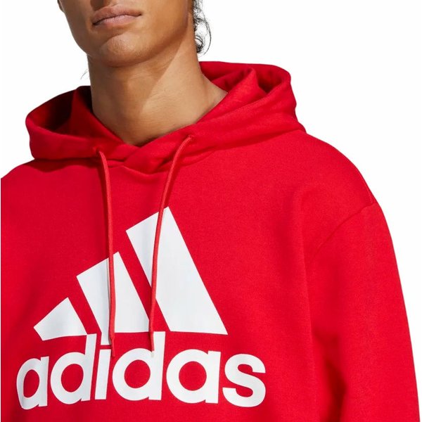 Bluza męska Essentials French Terry Big Logo Hoodie Adidas - czerwona