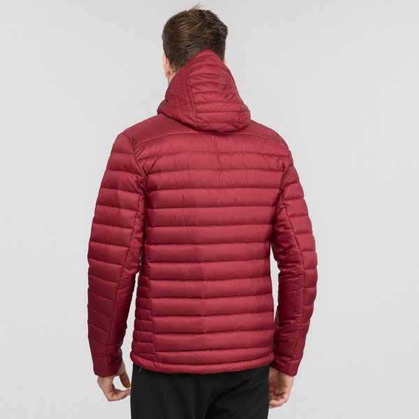 Kurtka puchowa męska Haloes Down Hoodie Salomon - czerwono-grafitowa