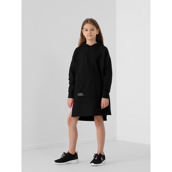 Sukienka dziewczęca HJL22 JSUDD001 4F - czarna