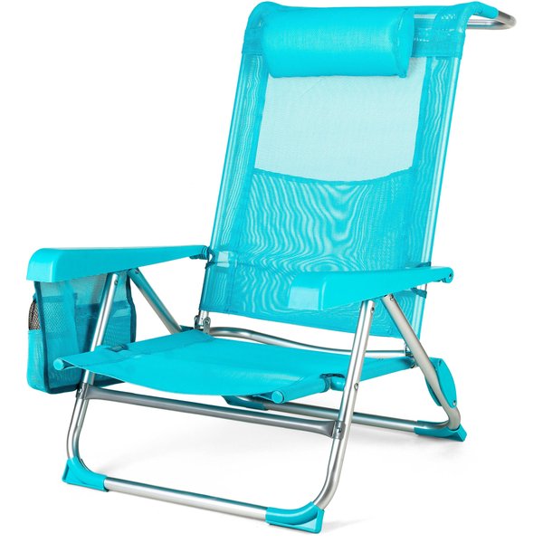 Krzesło plażowe z funkcją leżaka Sun Flex 2w1 Outtec - turkusowe