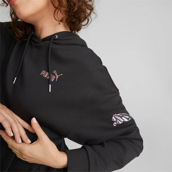 Bluza damska Power Nova Shine Colorblock Hoodie Puma - czarny