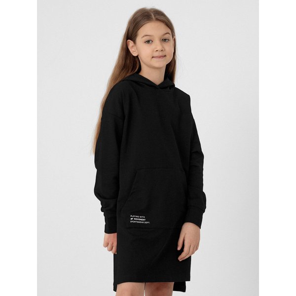 Sukienka dziewczęca HJL22 JSUDD001 4F - czarna