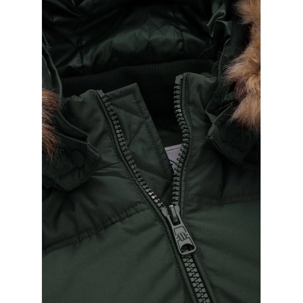 Kurtka męska Burnt Quilted Hooded Jacket Pitbull West Coast - Dark Olive