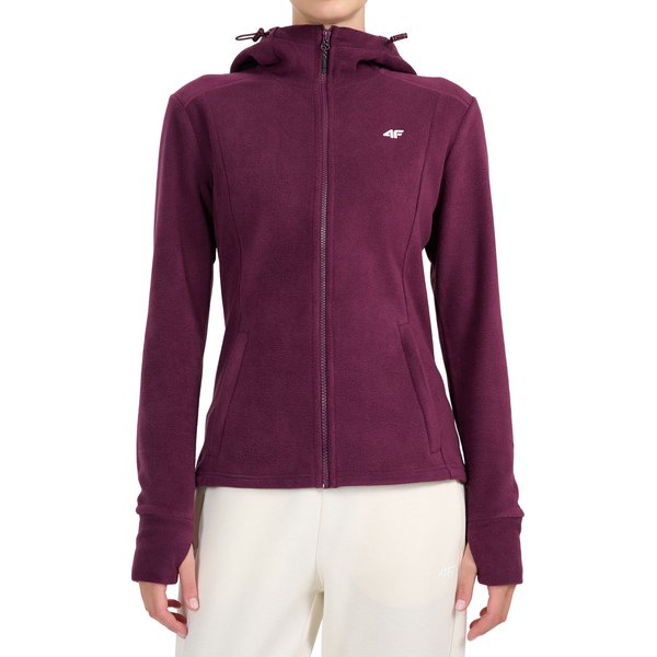 Damski polar F478 4F - burgund