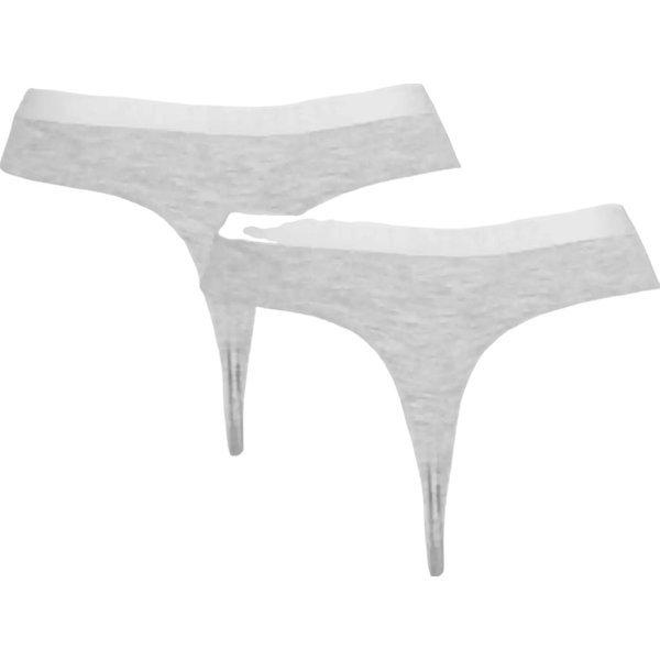 Stringi damskie 4FWMM00UPTSF026 2 pary 4F - chłodny jasny szary melanż
