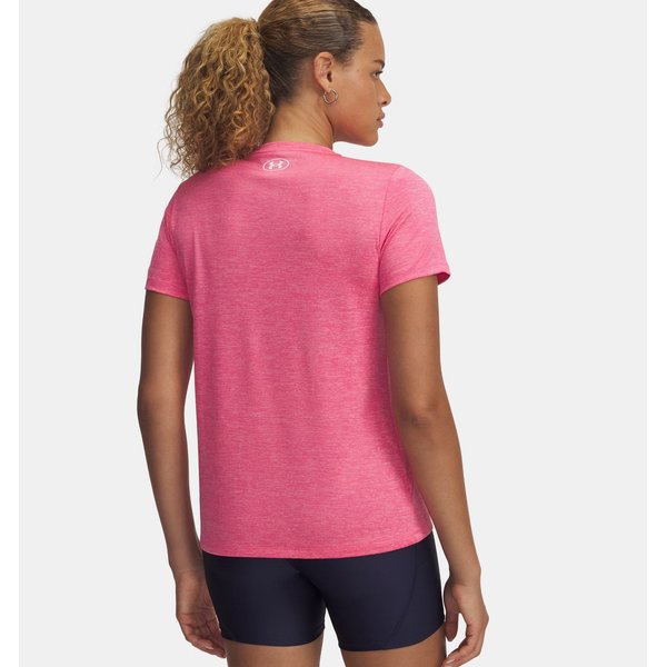 Koszulka damska Tech Twist Under Armour - Super Pink/White