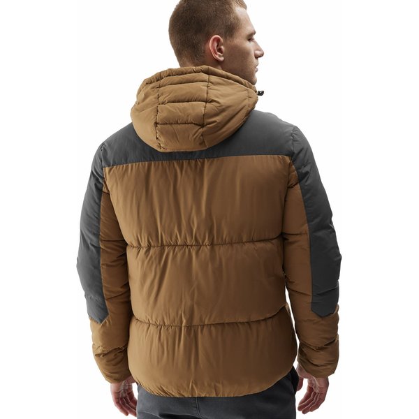 Kurtka puchowa męska 4FAW23TDJAM244 4F - jasny brąz