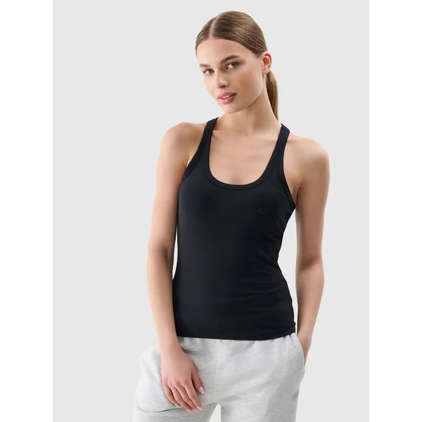 Bezrękawnik damski TSLEF124 4F - głęboka czerń