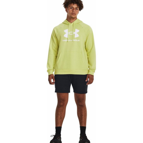 Bluza męska Rival Fleece Logo HD Under Armour - Lime Yellow / White