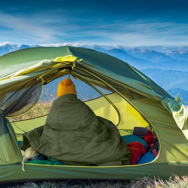 Śpiwór Hooded z kapturem ThermoCore 250, całoroczny Outtec - hooded zielony