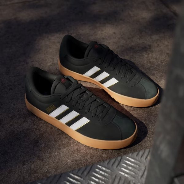 Buty VL Court 3.0 Leather Adidas - czarne