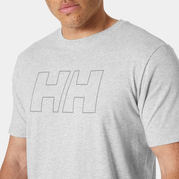 Koszulka męska Tech Logo Helly Hansen - grey melange