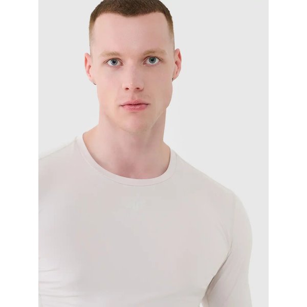 Longsleeve męski TFLOM372 4F - kremowy