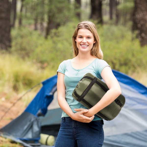 Śpiwór z kapturem Mumia Explorer, ciepły, całoroczny Outtec - zielony