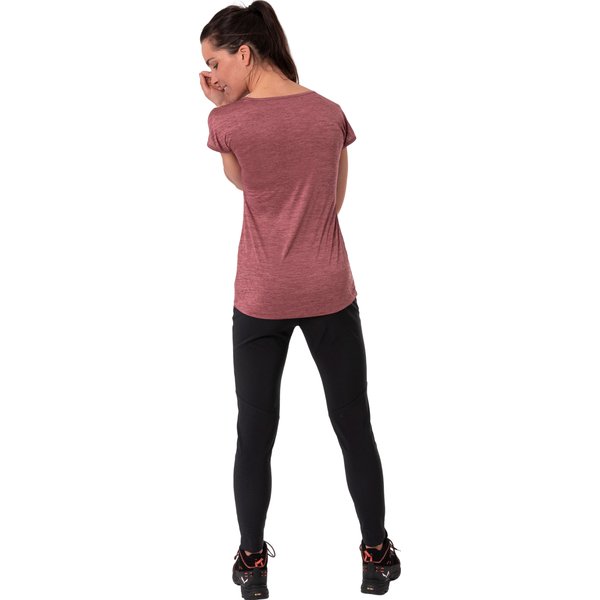 Koszulka damska Puez Melange Dry S/S Tee Salewa - etruscan red melange