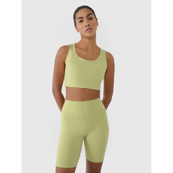 Biustonosz sportowy damski USBAF152 4F - jasna zieleń