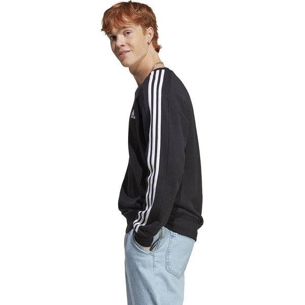 Bluza męska Essentials French Terry 3-Stripes Adidas - czarna