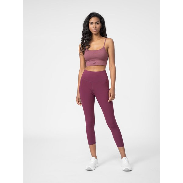 Legginsy damskie 4FSS23TFTIF122 4F - burgundowe