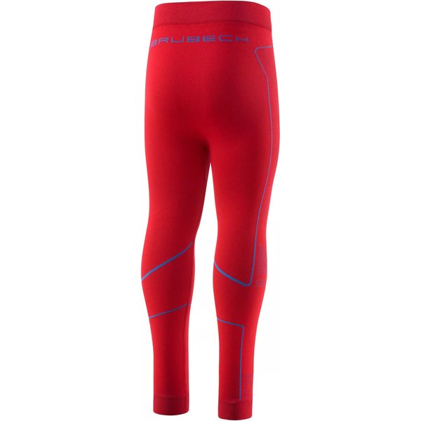 Legginsy termoaktywne juniorskie Thermo Kids Brubeck - czerwone/niebieskie