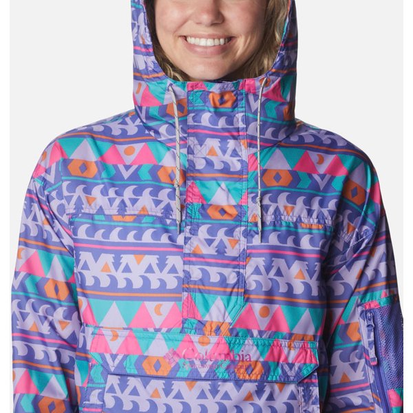 Kurtka damska Challenger Windbreaker Columbia - Purple Lotus Camp Blanket Print