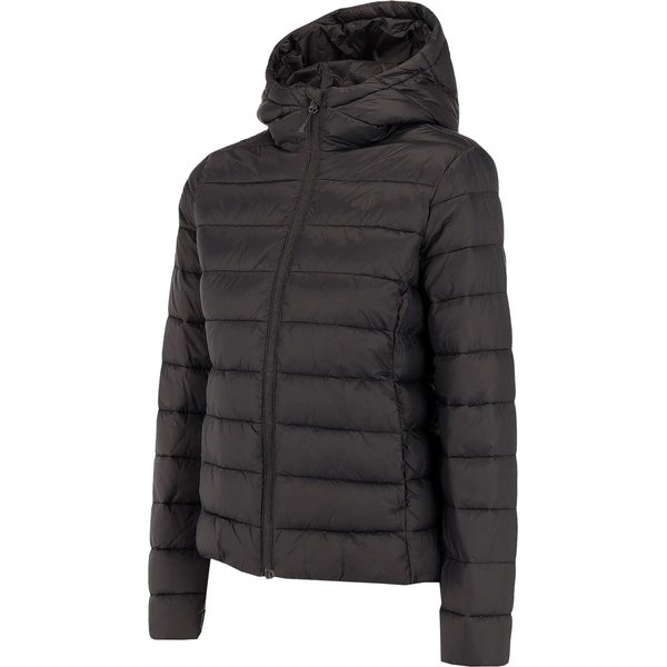 Kurtka puchowa damska TDJAF468 4F - głęboka czerń