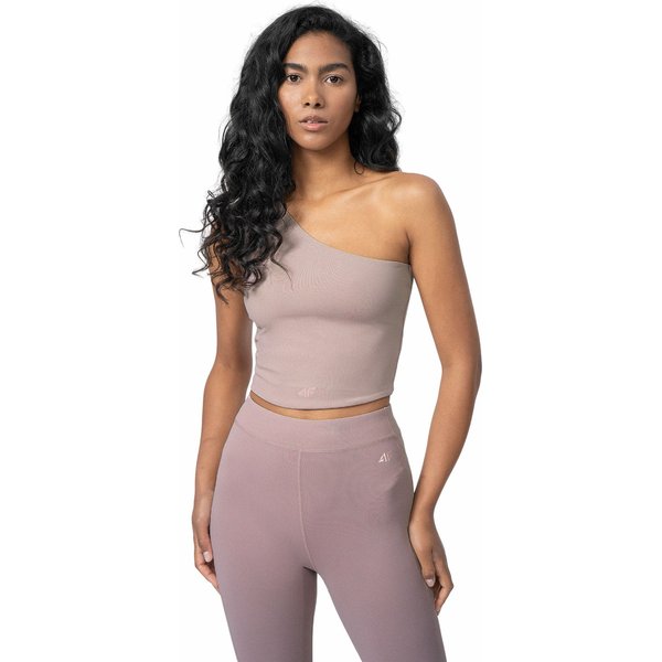 Bezrękawnik, crop-top damski 4FSS23TTSHF335 4F - fioletowy