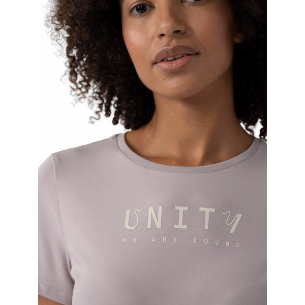 Koszulka damska 4FAW23TTSHF0899 4F - jasny róż