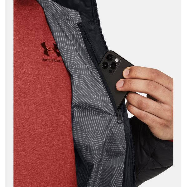 Kurtka puchowa męska Legend Down Hooded Jacket Under Armour - Black/Tech Blue