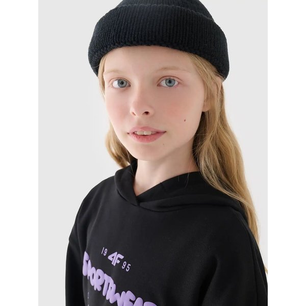 Bluza dziewczęca TSWSF1213 4F - głęboka czerń