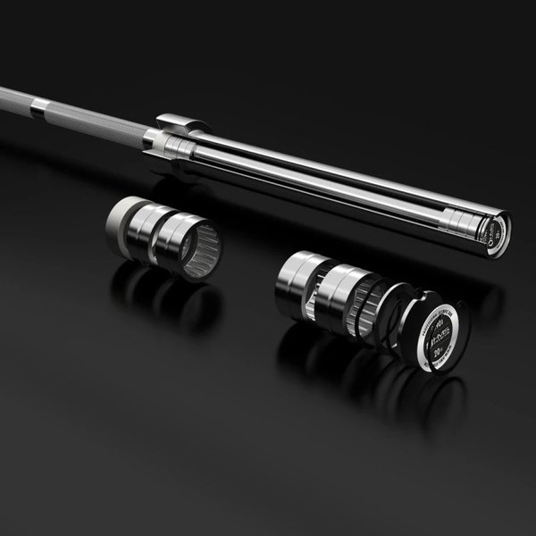 Gryf olimpijski prosty GO901 220cm 50mm z zaciskami ZG1500 HMS Premium