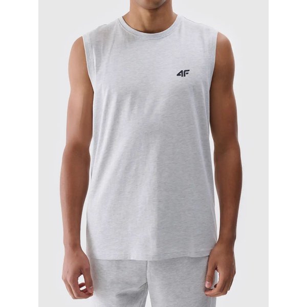 Bezrękawnik męski TSLEM125 4F - chłodny jasny szary melanż