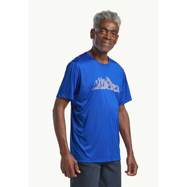 Koszulka męska Peak Graphic Jack Wolfskin - MTN vibrant blue