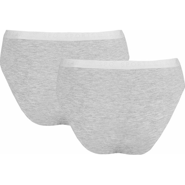 Majtki damskie 4FWSS24UPTSF017 2 pary 4F - chłodny jasny szary melanż