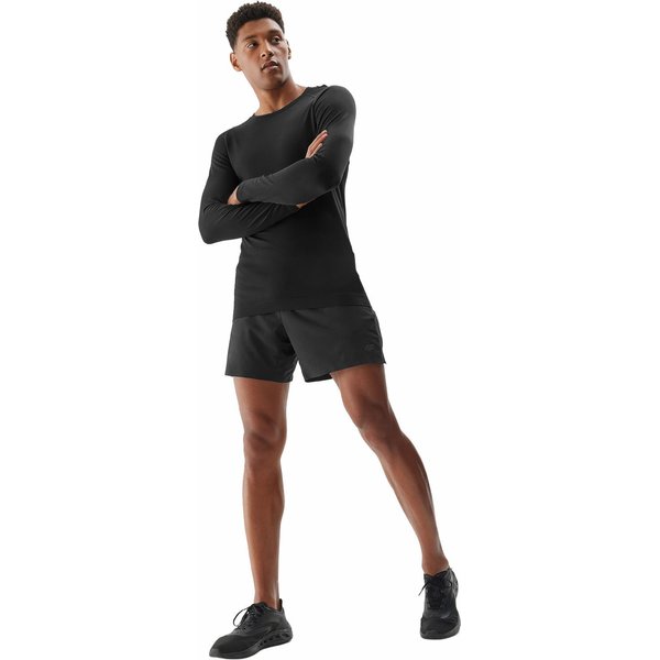 Longsleeve męski 4FAW23TFLOM155 4F - głęboka czerń