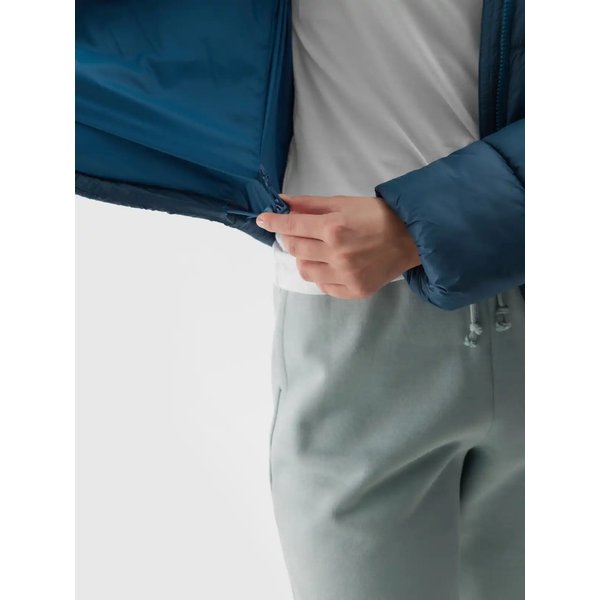 Kurtka puchowa damska TDJAF469 4F - morska zieleń