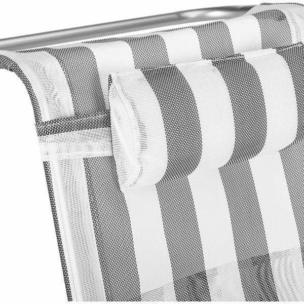 Krzesło plażowe z funkcją leżaka Sun Flex 2w1 Outtec - paski/szare