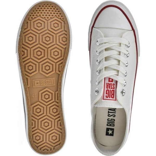 Trampki CD23HJ0517 Big Star - białe/czerwone