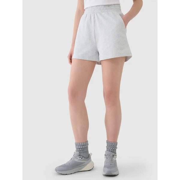Spodenki damskie TSHOF542 4F - chłodny jasny szary melanż