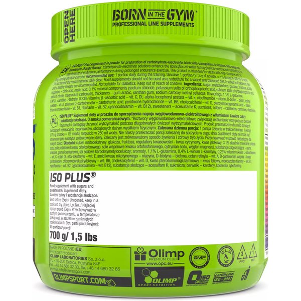 Iso Plus Powder 700g pomarańcza Olimp