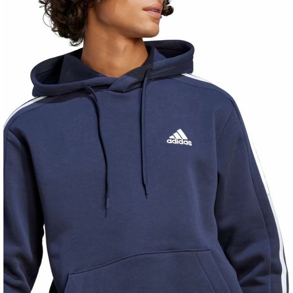 Bluza męska Essentials Fleece 3-Stripes Hoodie Adidas - granatowa