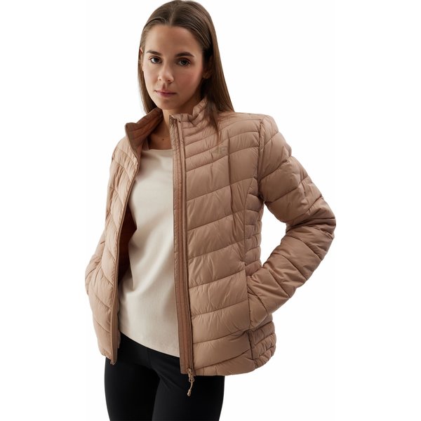 Kurtka puchowa damska 4FWSS24TDJAF350 4F - beż