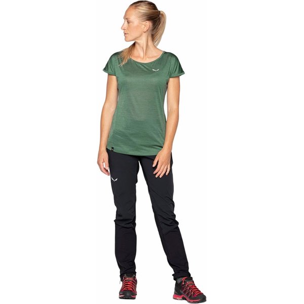 Koszulka damska Puez Melange Dry S/S Tee Salewa - black out melange