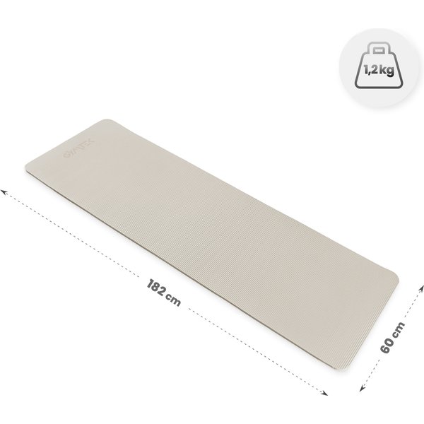 Mata do ćwiczeń, jogi NBR 1,5cm Gymtek - Warm Grey