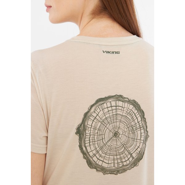 Koszulka damska Rune Bamboo Lady Viking - beżowy