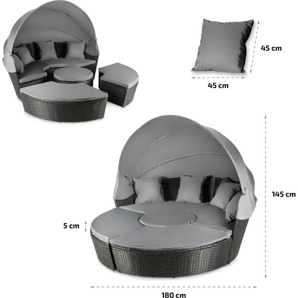 Meble ogrodowe Round Lounge Chairs Set Outtec