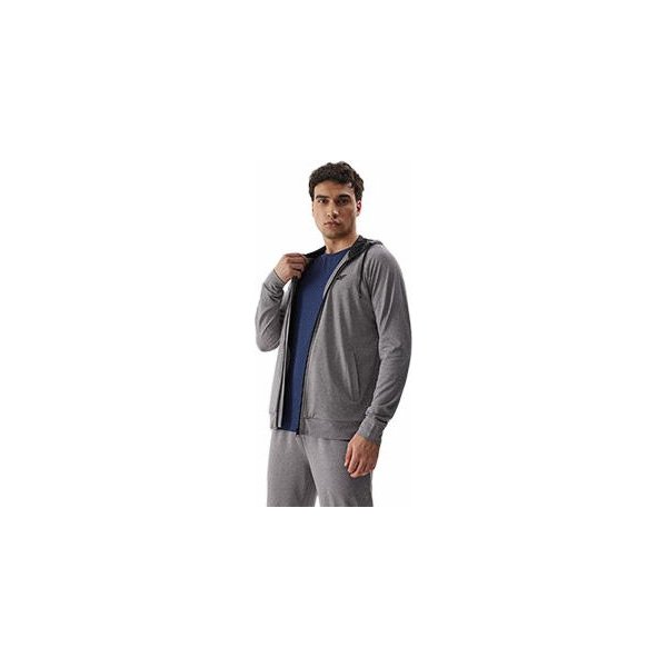 Bluza męska 4FAW23TFSWM209 4F - chłodny jasny szary melanż