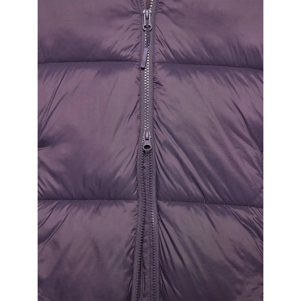 Płaszcz puchowy damski TDJAF475 4F - ciemny fiolet
