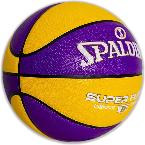 Piłka do koszykówki Super Flite 7 Spalding - fioletowy/żólty